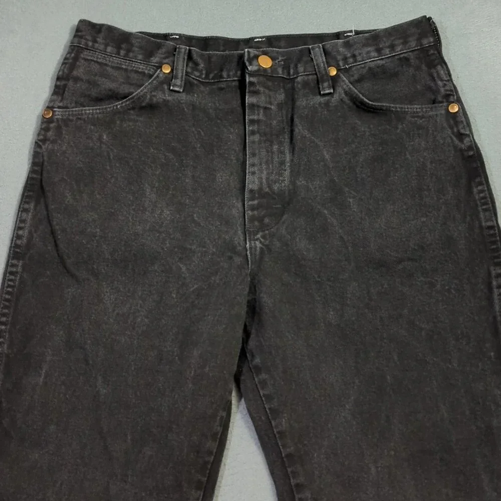 Wrangler VTG Jeans Mens 34x32 Black 936 WBK Slim Cowboy Cut Slim Fit Made In USA